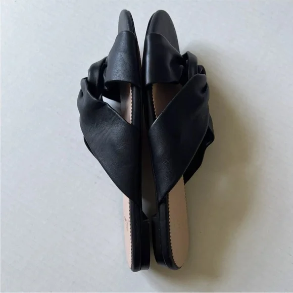 J. Crew Sz 8.5 Twisted Knot Sandals Black Soft Leather NWOB - Picture 8 of 8